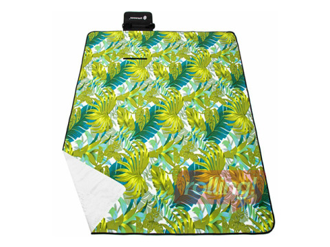 Picnic and beach blanket, foldable, green tones, 200x200cm
