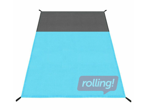 Piknika un pludmales sega, salokāma, zilos toņos, 200x210cm