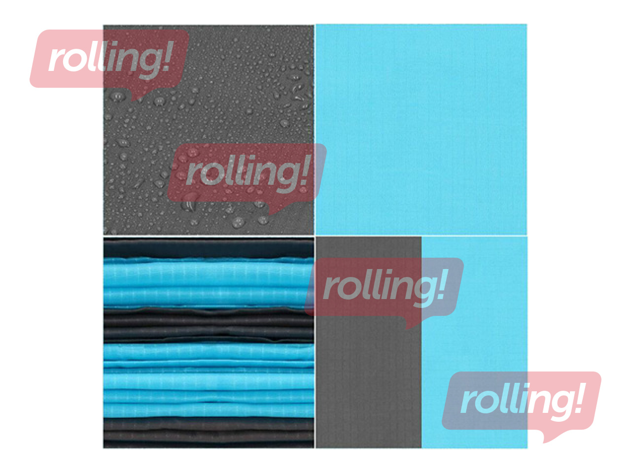 Piknika un pludmales sega, salokāma, zilos toņos, 200x210cm