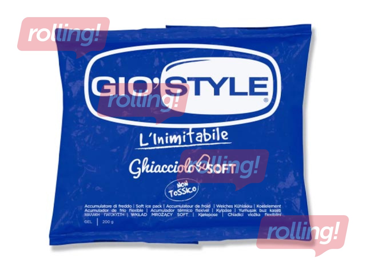 Aukstuma elements dzesēšanai GIO 'Style, gēlveida, zils, 16x1.5x13cm