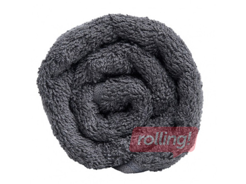 Terry towel, dark grey, 30x50cm