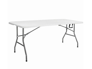 Folding table Springos, white, 180x74x74cm
