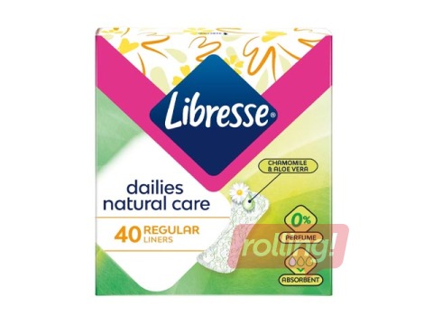 Libresse Natural Normal igapäevased sidemed, 40 tk.