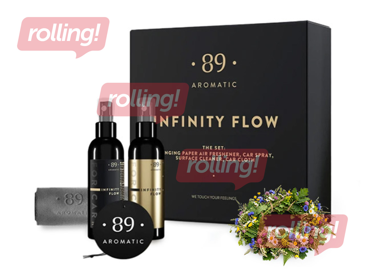 Automobiļu kopšanas komplekts Aromatic 89, Infinity Flow +Līgo dāvana!