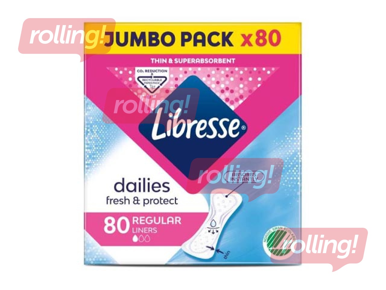 Daily Liners Libresse Normal Regular Jumbo, 80 pcs.