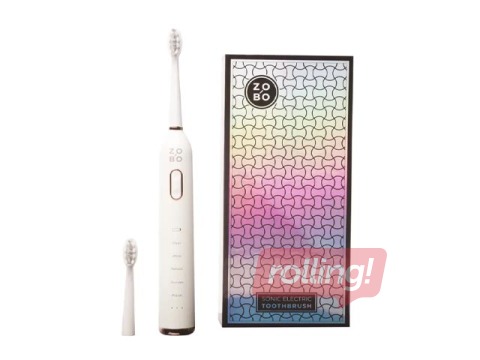 Sonic electric toothbrush, ZoBo, white