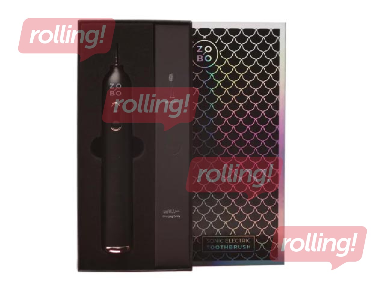 Elektriskā zobu birste soniskā, ZoBo, melna