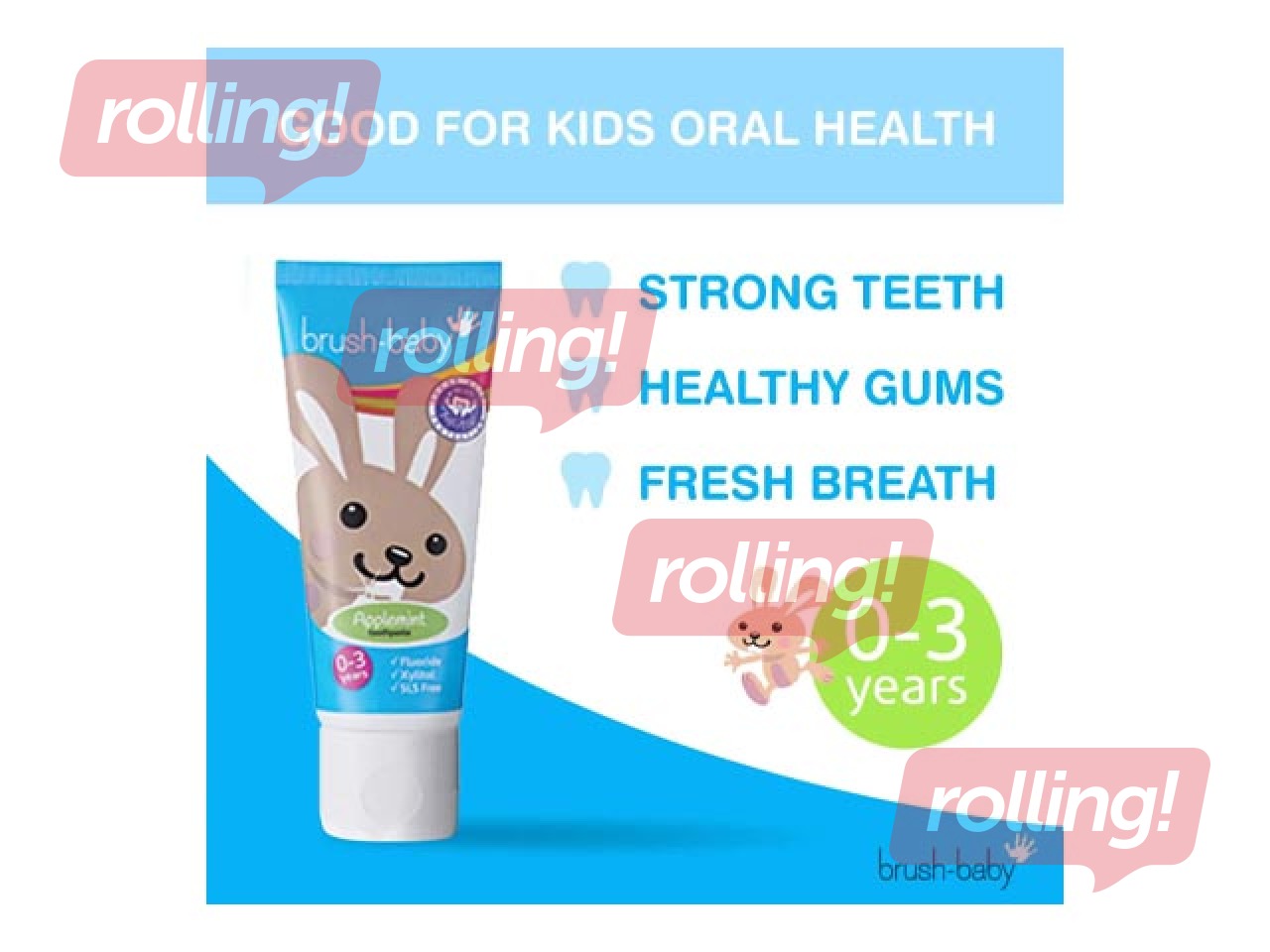 Zobu pasta Brush-baby, Applemint 0-3 gadi, 50ml