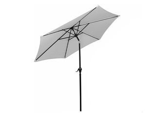 Garden umbrella Springos, grey, black frame, 2.5m