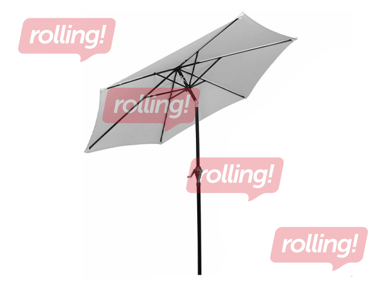 Garden umbrella Springos, grey, black frame, 2.5m