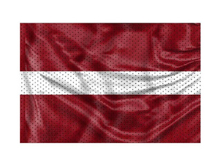 Latvian flag for flagpole, with carabiners, AirTex, 200x100cm