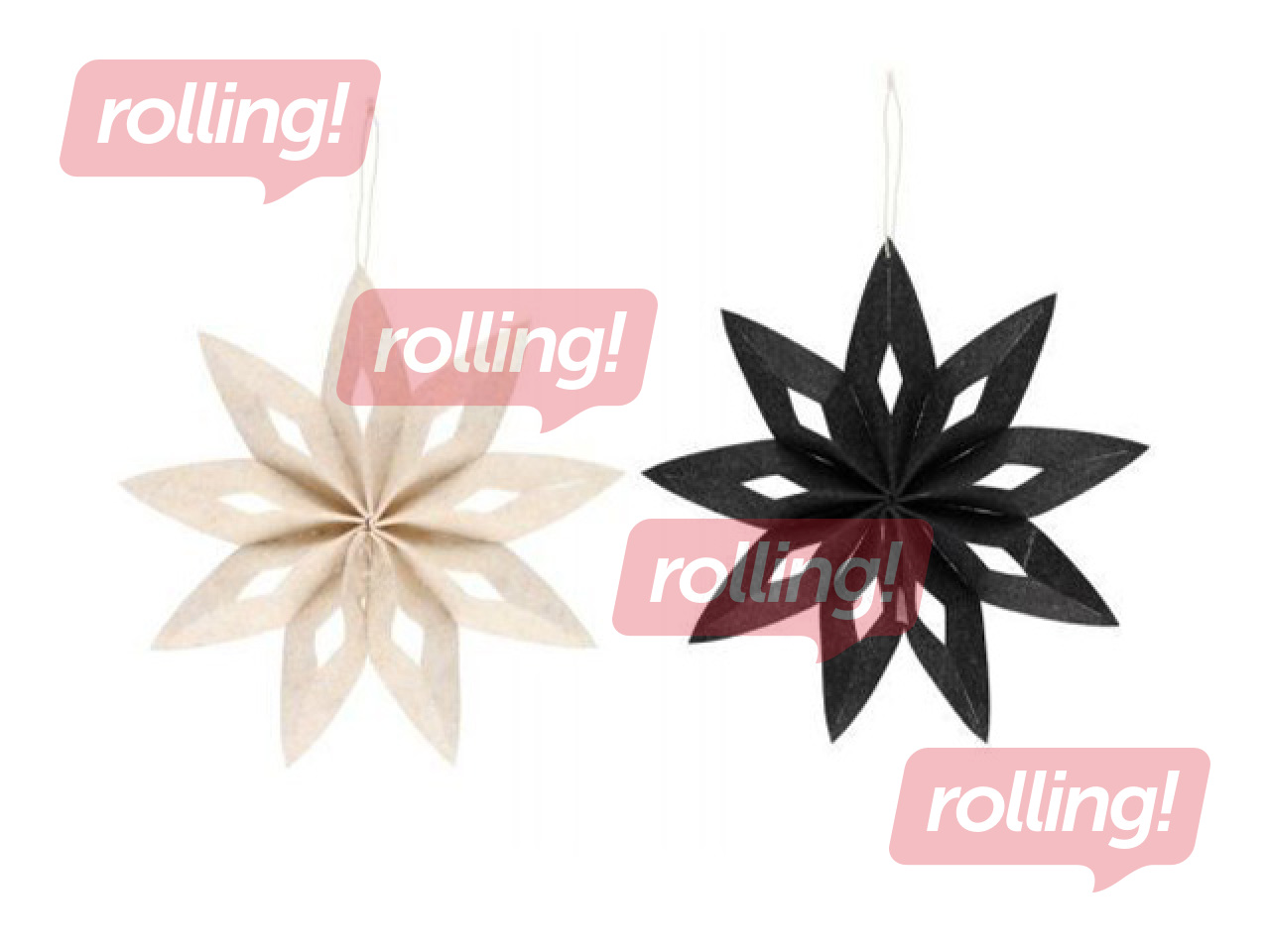 Декор Winteria, фетровая звезда, белая или чёрная, Ø32см