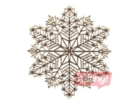 Table Placemat Winteria, Gold Snowflake, Ø38cm