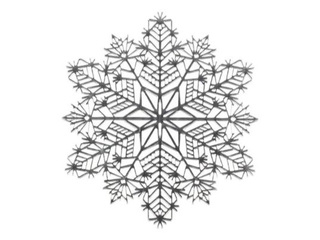 Galda paliktnis Winteria, sudraba sniegpārsla, Ø38cm