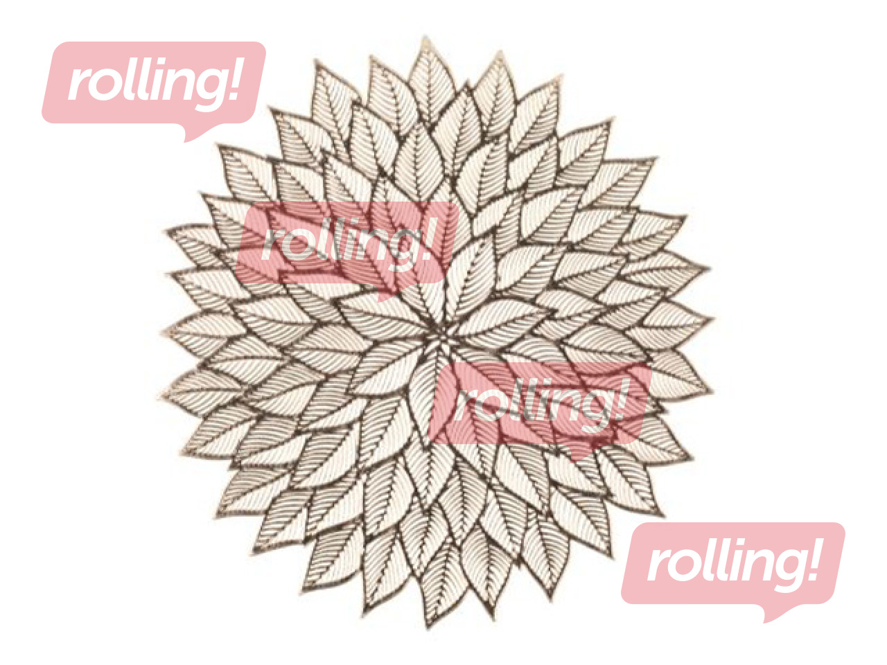 Galda paliktnis Winteria, zelta zieds, Ø38cm