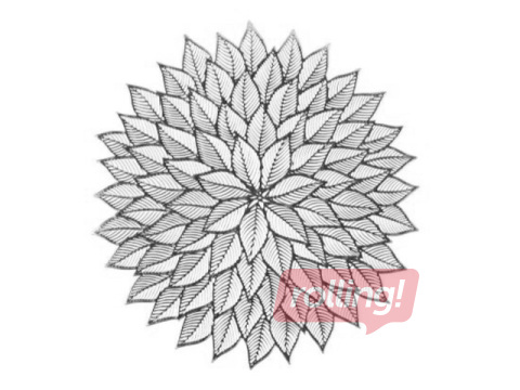 Galda paliktnis Winteria, sudraba zieds, Ø38cm