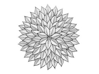 Table Placemat Winteria, Silver Flower, Ø38cm