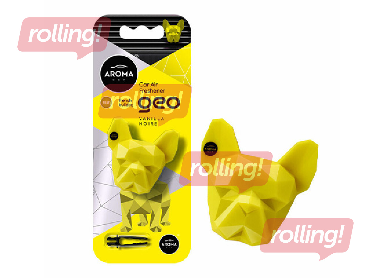 Auto gaisa atsvaidzinātājs Aroma Car, Geo Dog, Vanilla Noire