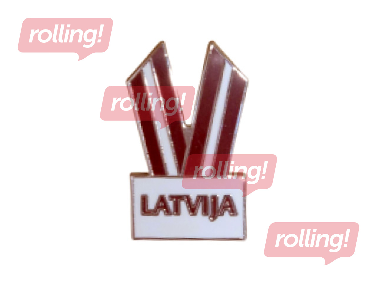 Pin badge “Latvian Flag”, V-shaped, 2.5×1.5cm