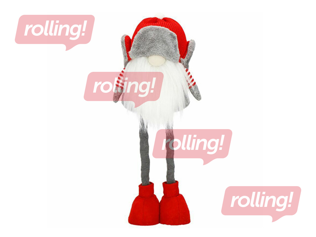 Christmas décor Springos, gnome with telescopic legs, 50cm