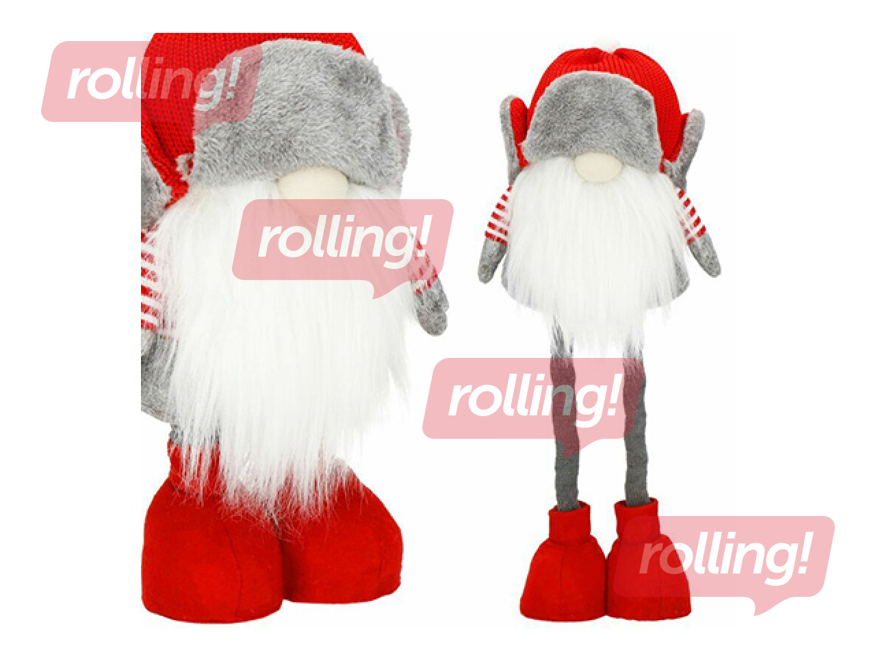 Christmas décor Springos, gnome with telescopic legs, 50cm