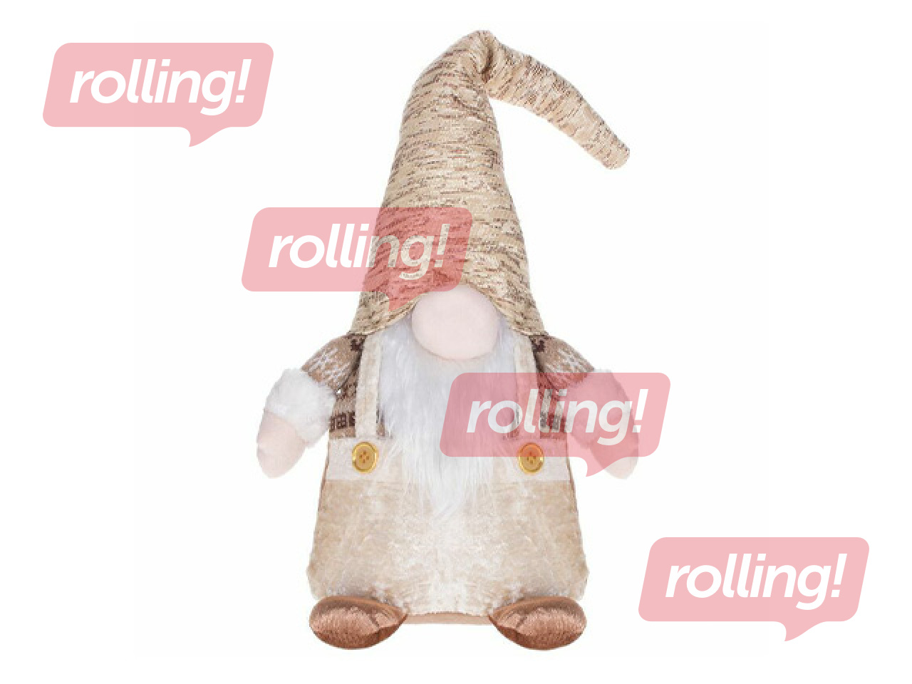 Christmas décor Springos, golden gnome, 35cm