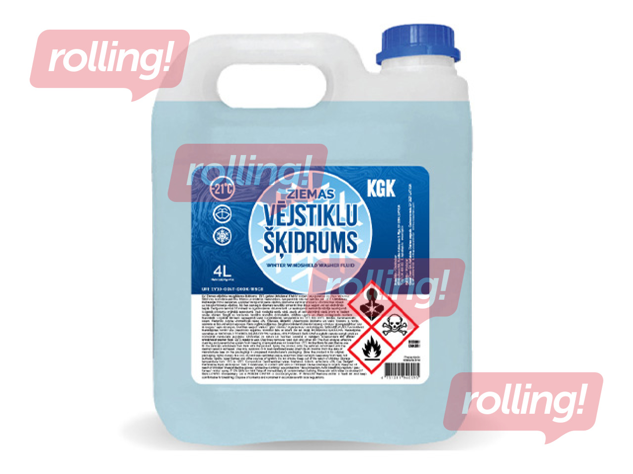 Жидкость для лобового стекла автомобиля -21C, зимняя, 4l