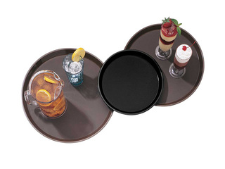 Tray Cambro, non-slip, black, ø27cm