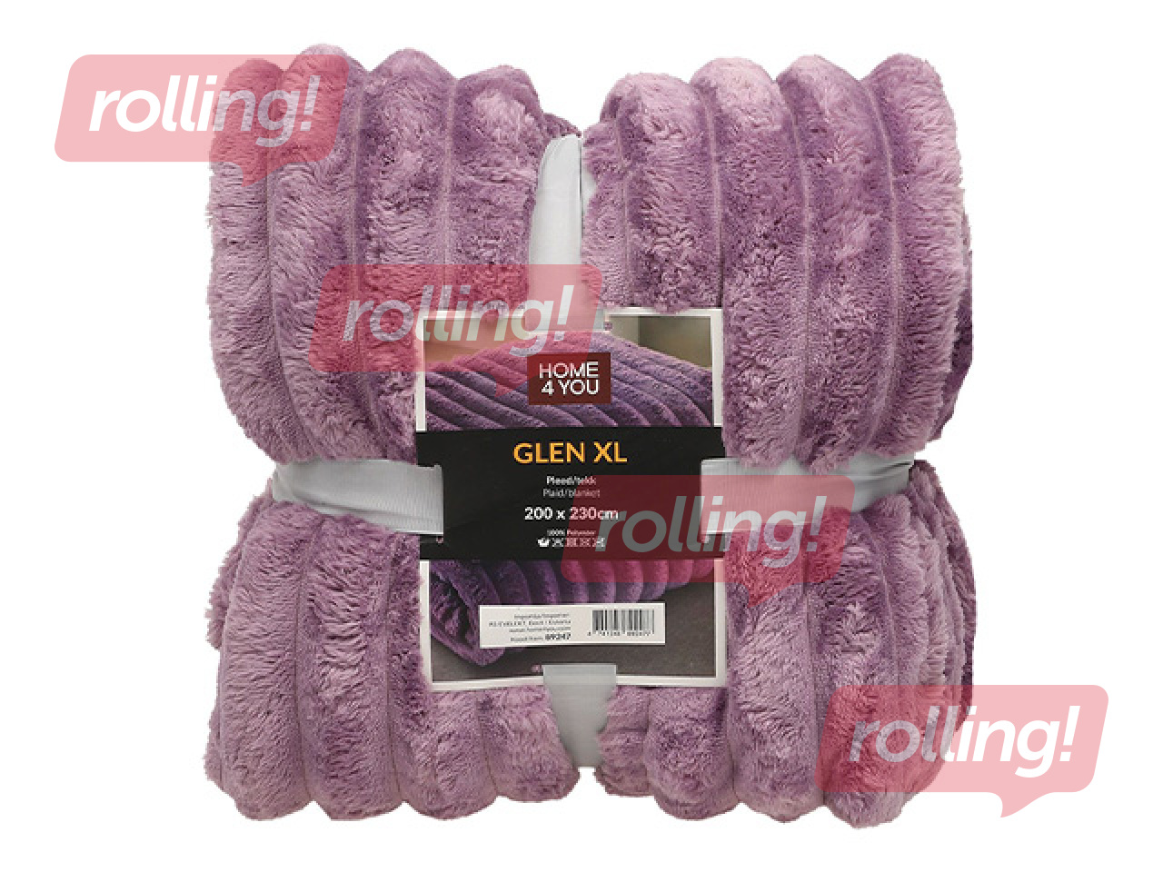 Pleds Glen XL, violets, 200x230cm