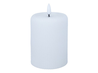 LED candle, Wings Wendy with timer, white, 7.5x10cm