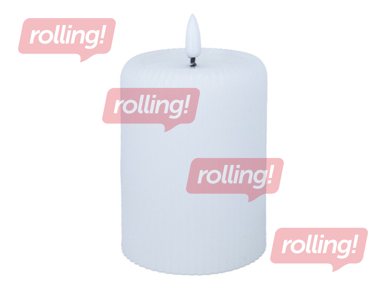 Svece LED Wings, Wendy, ar taimeri, balta, 7.5x10cm