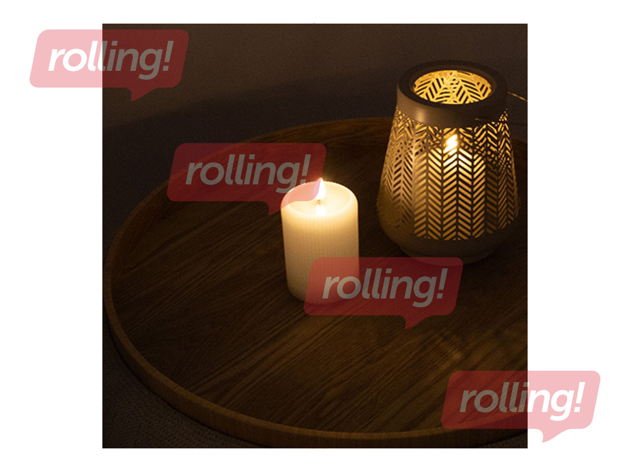 Svece LED Wings, Wendy, ar taimeri, balta, 7.5x10cm