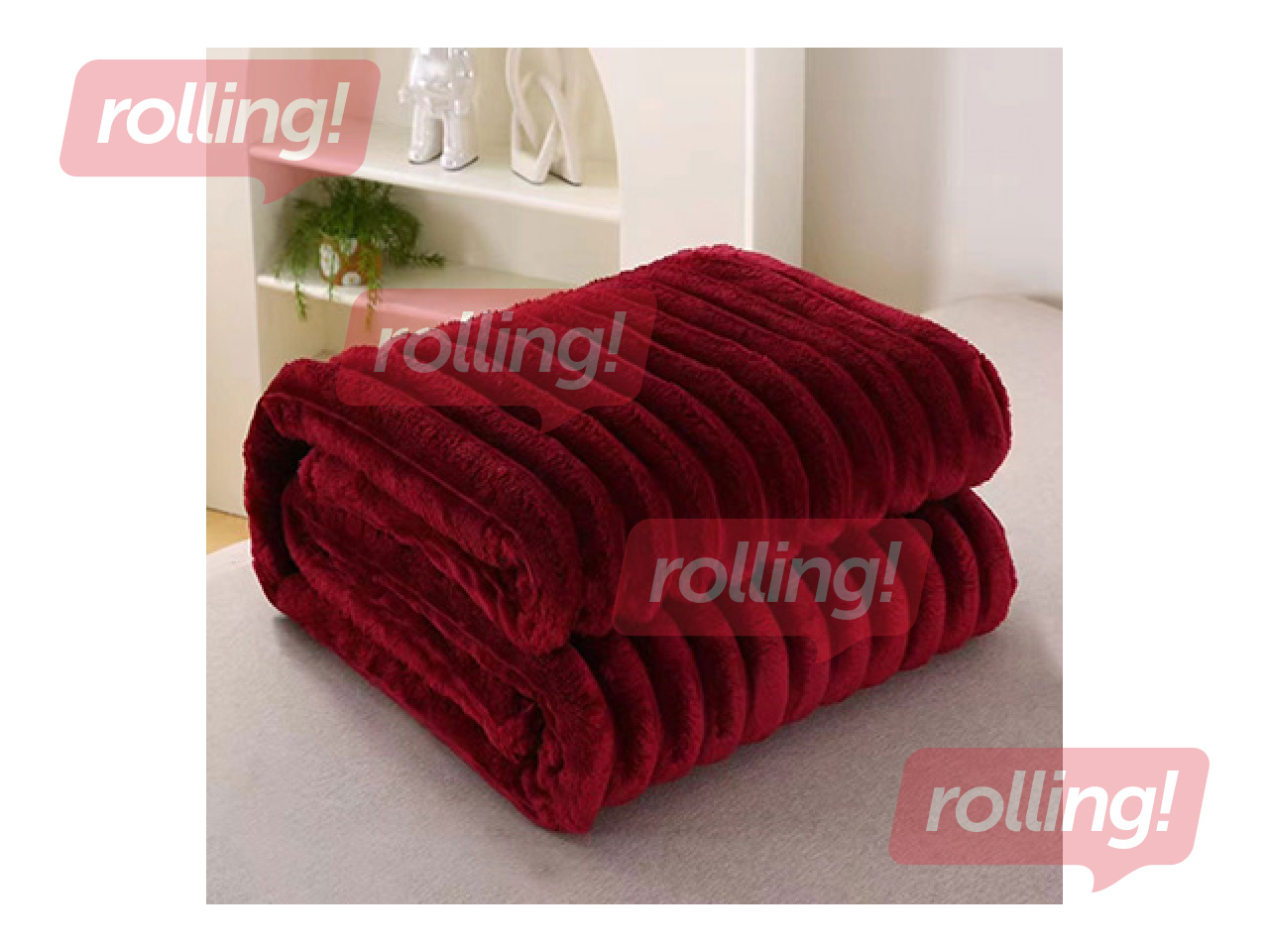 Pleds Glen XL, sarkans, 200x230cm