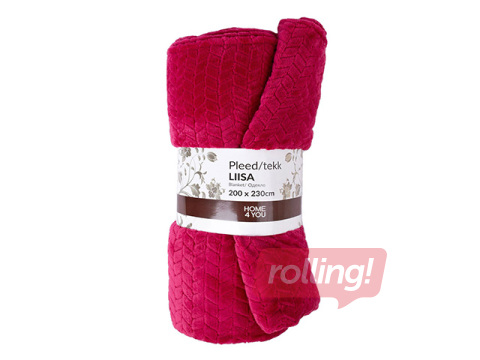 Pleds Liisa XL, aveņu sarkans, 200x230cm