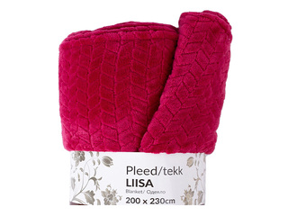 Pleds Liisa XL, aveņu sarkans, 200x230cm