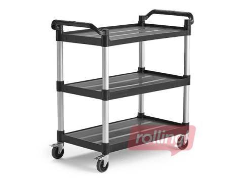 Warehouse trolley, with 3 shelves, load capacity 150kg