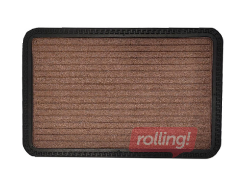 Entrance mat Domoletti, with rubber backing, brown, 60x40cm
