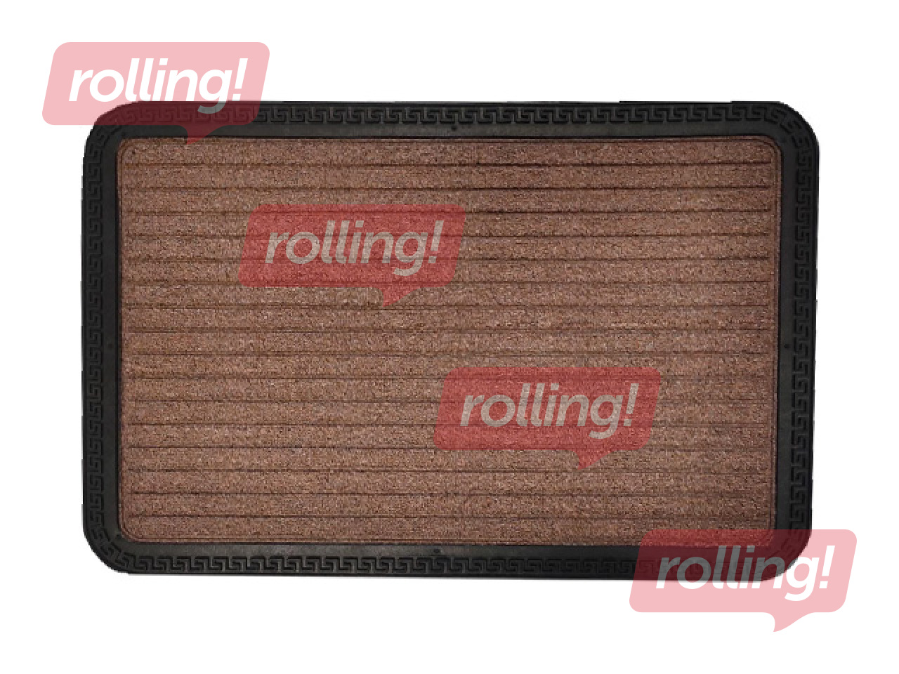 Entrance mat Domoletti, with rubber backing, brown, 60x40cm