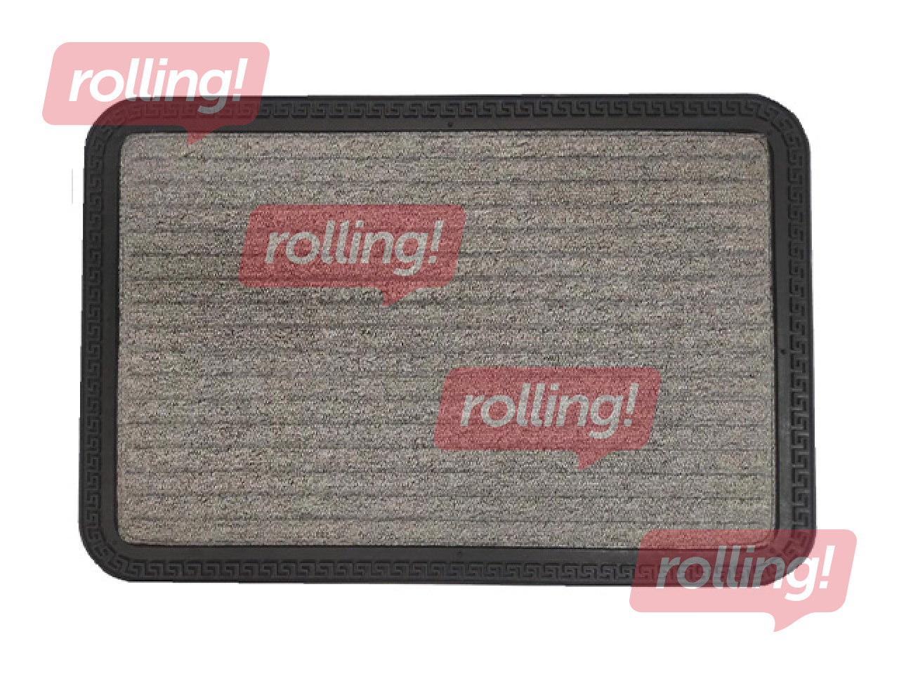 Входной коврик Domoletti, с резиновой основой, серый, 60x40см