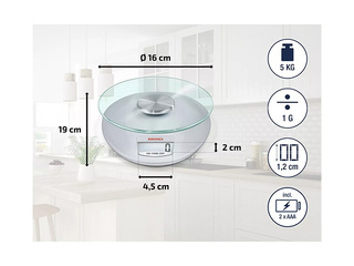 Virtuves svari Soehnle, Roma Silver, digitāli, līdz 5kg