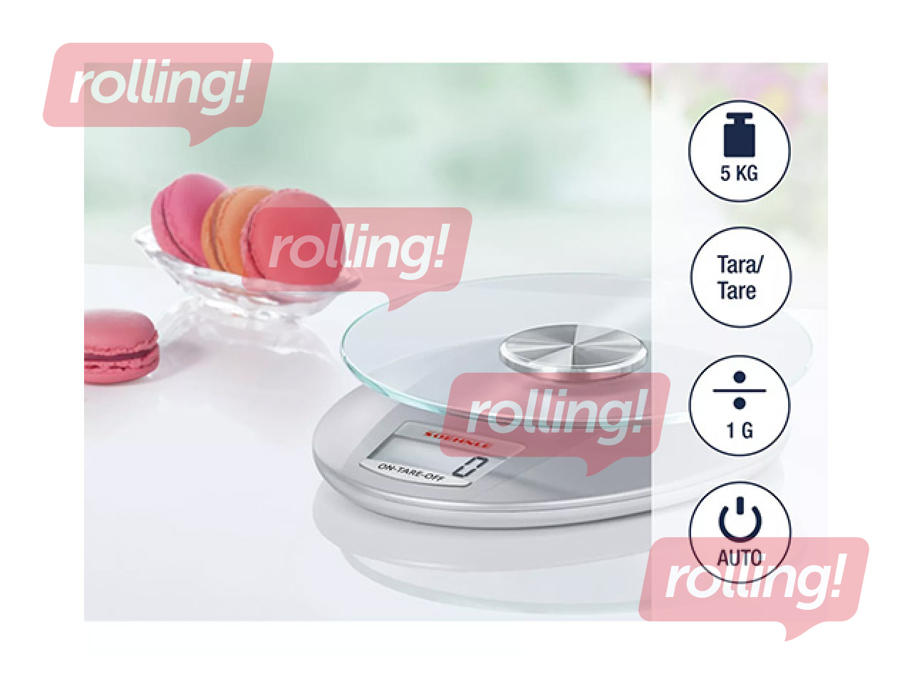 Virtuves svari Soehnle, Roma Silver, digitāli, līdz 5kg