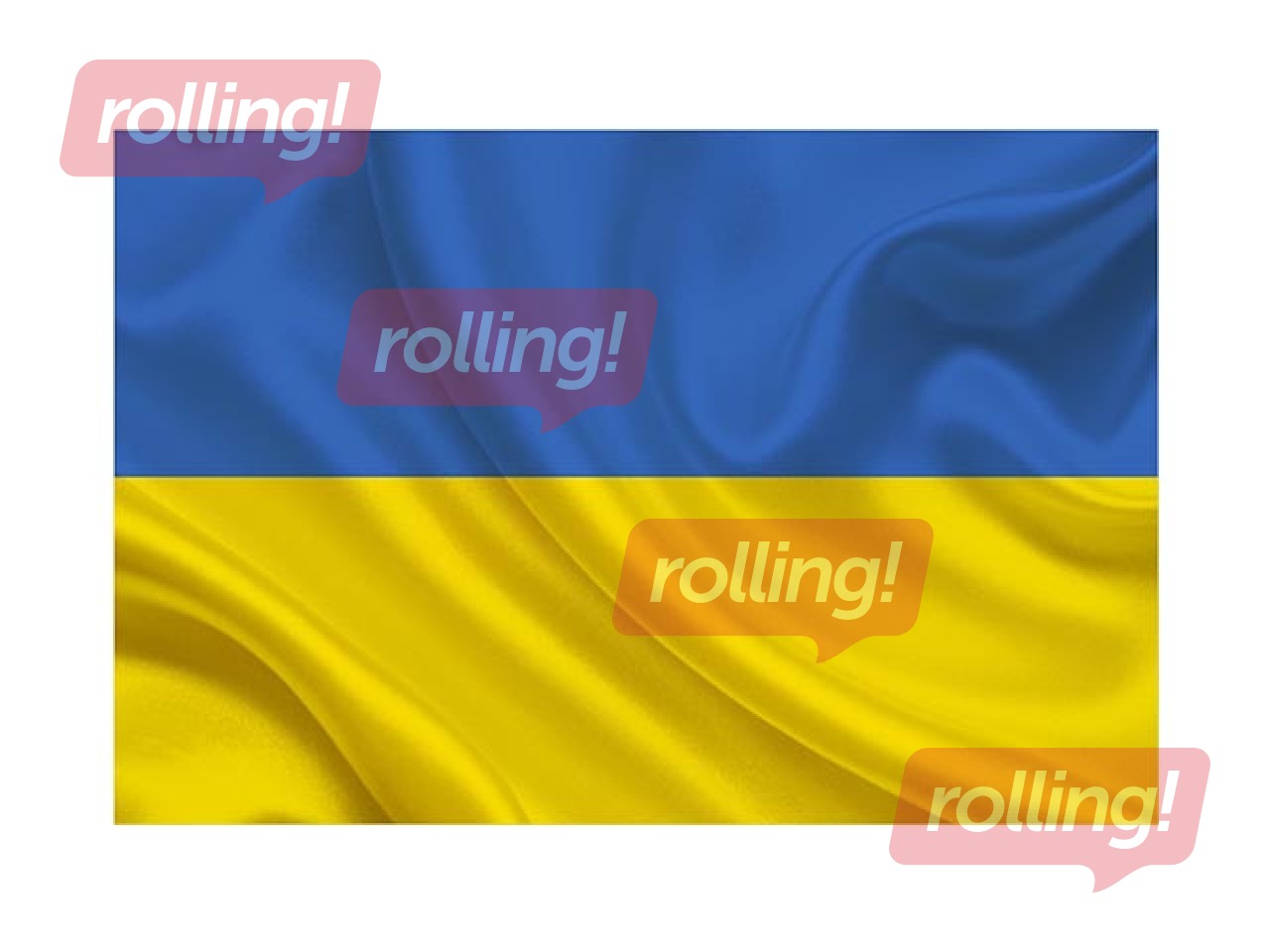 Ukrainas Republikas karogs, kātam ar tuneli un šņorēm, 200x100cm