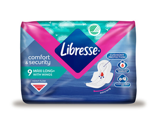 Higiēniskās paketes Libresse, Maxi Super, 9 gab. +AKCIJA! Pērc Libresse higiēniskās paketes un saņe