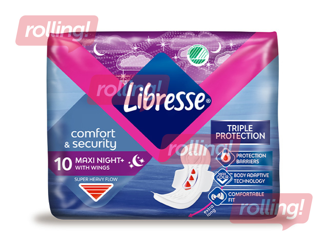 Гигиенические прокладки Libresse, Maxi Night Super, 10 шт. +АКЦИЯ! Купите гигиенические прокладк