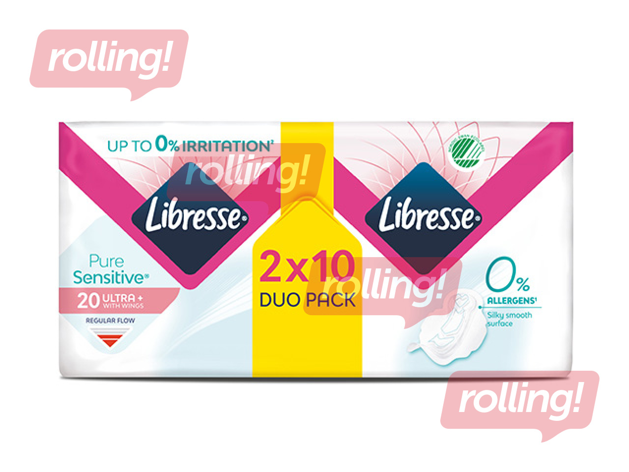 Higiēniskās paketes Libresse, Pure Sensitive, Ultra Normal, 20 gab. +AKCIJA! Pērc Libress