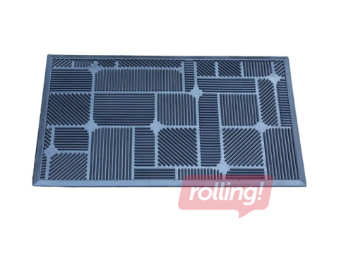 Sissepääsumatt Labirynth, kummist, must, 75x45cm