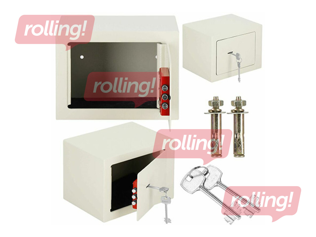 Safe Springos, beige, 17×23×17cm