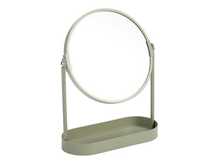 Cosmetic mirror with organizer, assorted colors, Ø19×25cm
