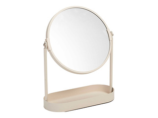 Cosmetic mirror with organizer, assorted colors, Ø19×25cm
