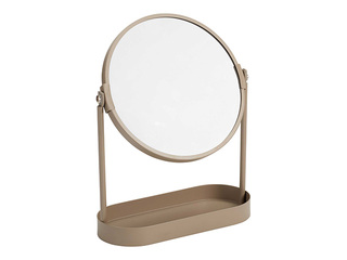 Cosmetic mirror with organizer, assorted colors, Ø19×25cm